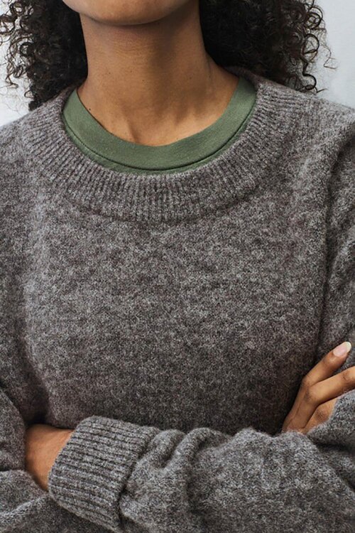 American Vintage Grauer Strickpullover
