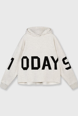 10Days Soft White Melee THE STATEMENT LOGO HOODIE