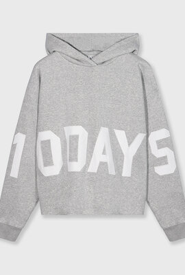 10Days Light Grey Melee THE STATEMENT LOGO HOODIE