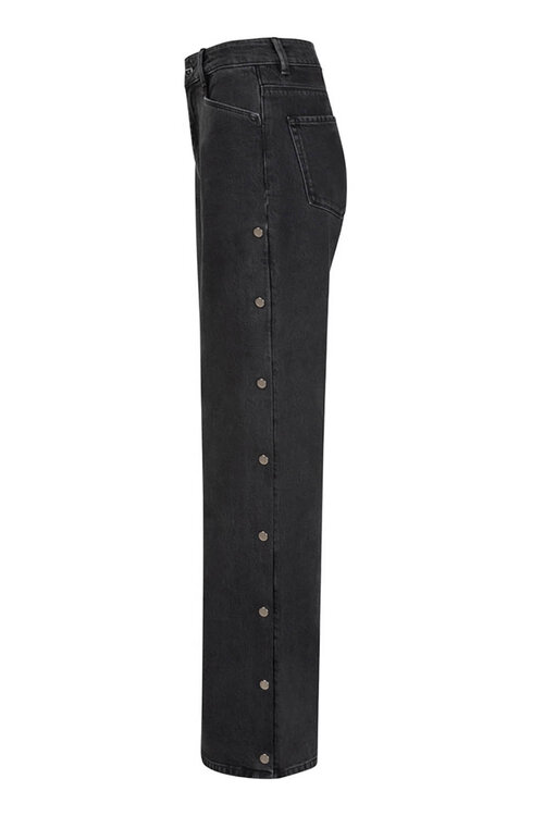 Dante 6 Schwarze Belvina Jeans mit weitem Bein