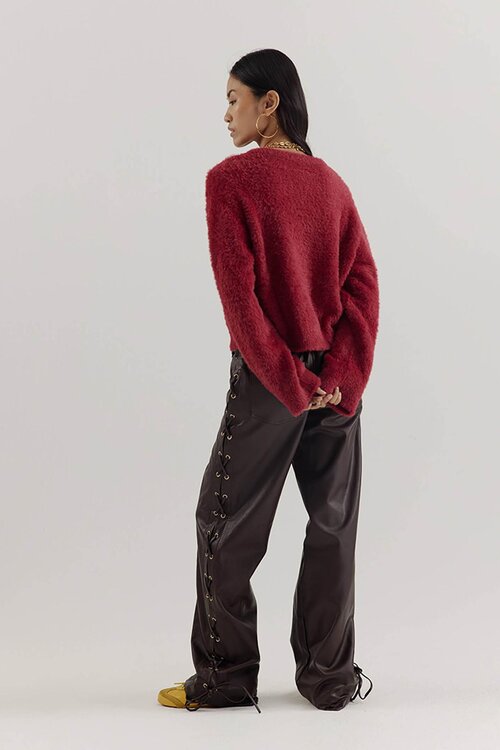 Harper & Yve Braune Sally Kunstlederhose