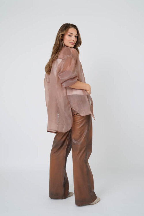 EST'SEVEN Braune Bluse