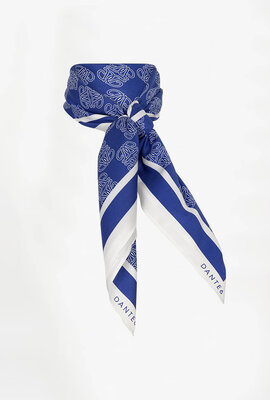 Dante 6 Blauer Monogramm-Kettenschal