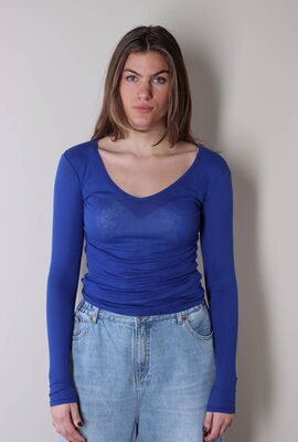 American Vintage Dunkelblaues T-Shirt