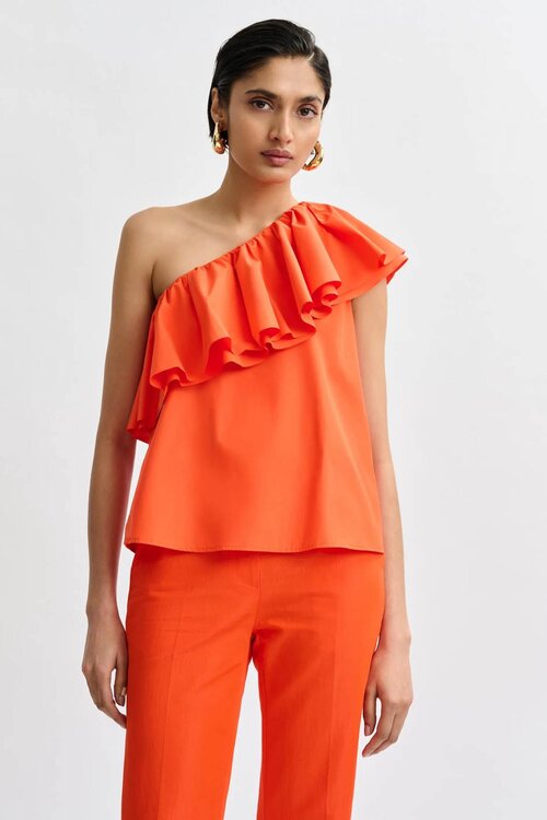 Essentiel Antwerp Orangene Bluse