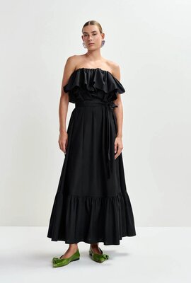 Essentiel Antwerp Schwarzes Maxikleid