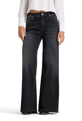Cambio Dunkelgraue Palazzo Flair Jeans mit weitem Bein