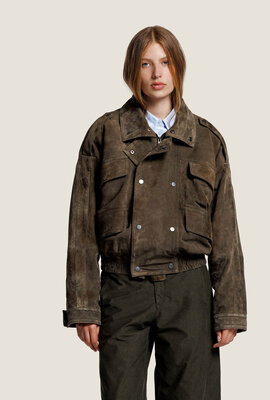 Alter Ego Kaki Holly Wildlederjacke