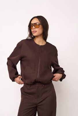 Co'couture Dunkelbraune Luna Balloon Jacke