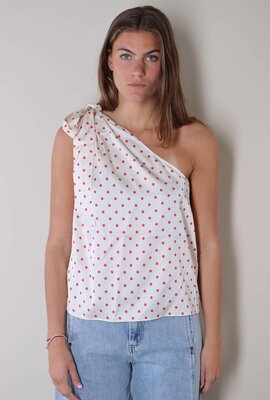 Co'couture Off White Cambria Dot Top