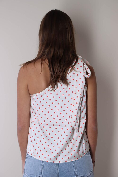 Co'couture Off White Cambria Dot Top
