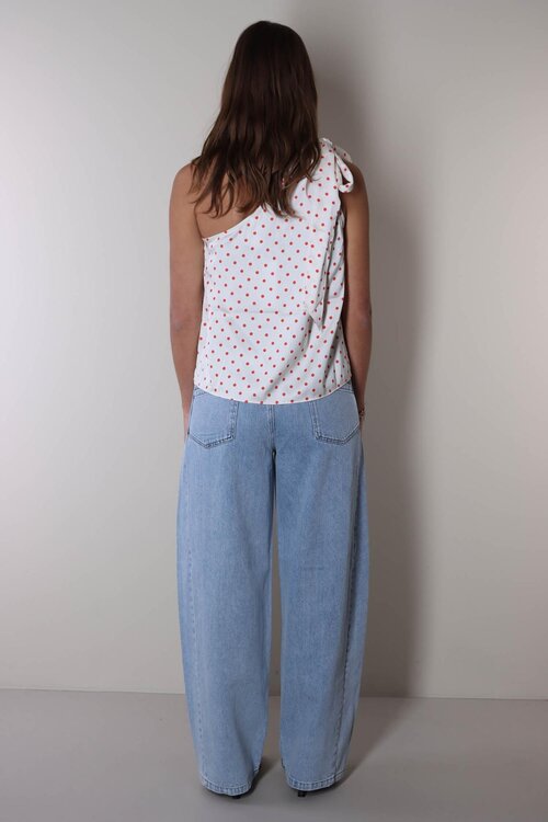 Co'couture Off White Cambria Dot Top