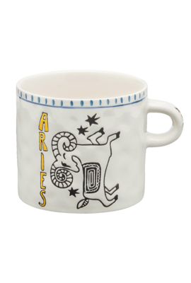 Anna & Nina Weiße Zodiac Widder Teetasse