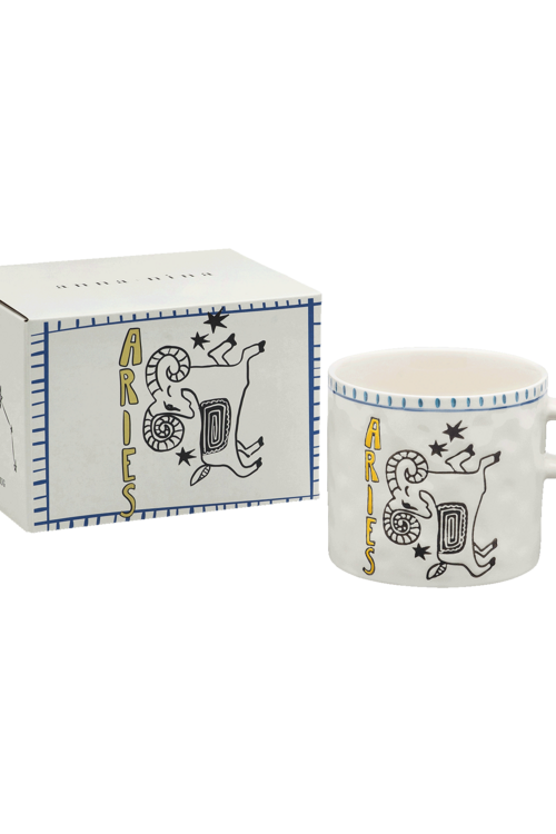 Anna & Nina Weiße Zodiac Widder Teetasse