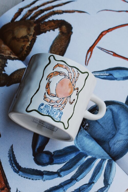 Anna & Nina Weiße Zodiac Krebs Teetasse