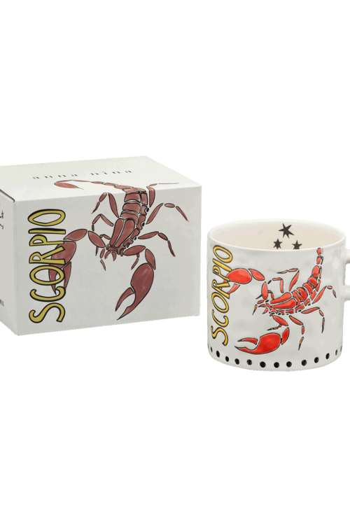Anna & Nina Weiße Zodiac Skorpion Teetasse