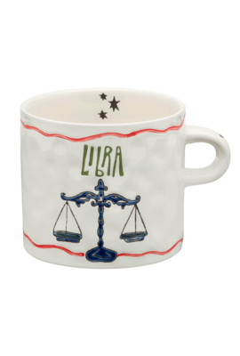 Anna & Nina Weiße Zodiac Waage Teetasse