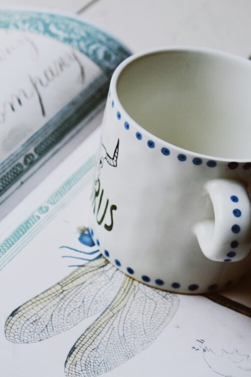 Anna & Nina Weiße Zodiac Stier Teetasse