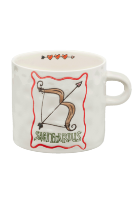 Anna & Nina Weiße Zodiac Schütze Teetasse