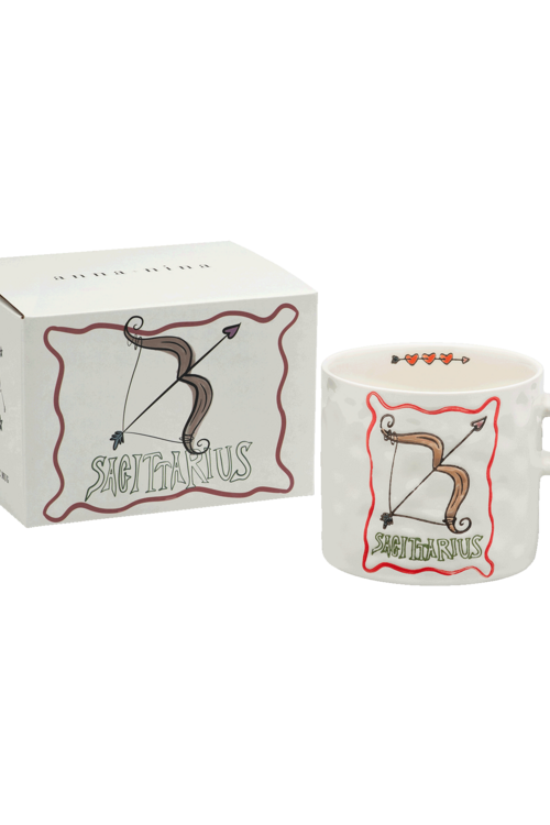 Anna & Nina Weiße Zodiac Schütze Teetasse