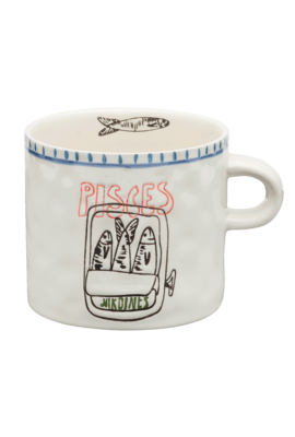 Anna & Nina Weiße Zodiac Pisces Teetasse