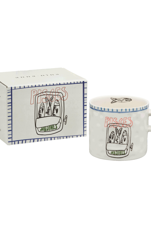 Anna & Nina Weiße Zodiac Pisces Teetasse