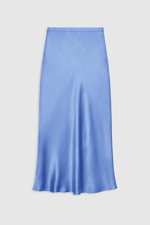 Anine Bing Bar Seidenrock Blau