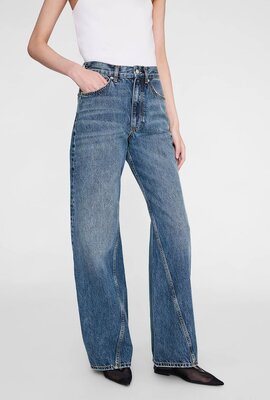 Anine Bing Brie Jeans Gewaschenes Blau