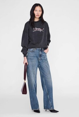 Anine Bing Spencer Pullover Gewaschen Schwarz