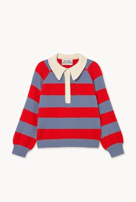 The Tiny Big Sister Frank Polo Pullover Streifen Rot