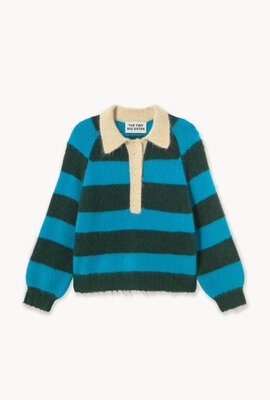 The Tiny Big Sister Frank Polo Pullover Streifen Blau