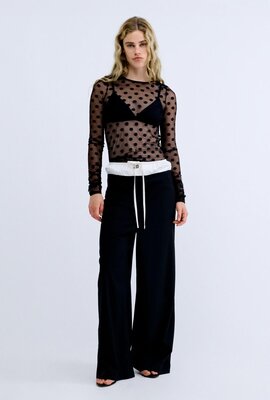Love Stories Elle Dot Mesh Shirt Schwarz