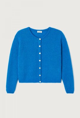 American Vintage Blauer Vitow Strickweste Kobalt