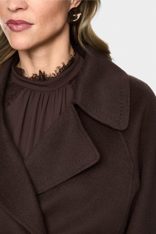Marc Cain Braune kurze Wolljacke