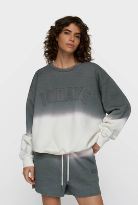 10Days Statement-Pullover Dip-Dye Grau