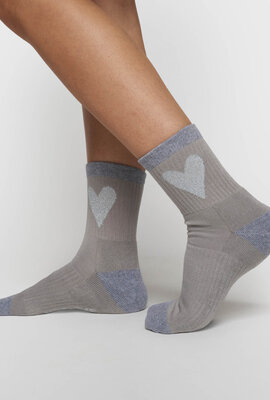 10Days Socken Herz grau