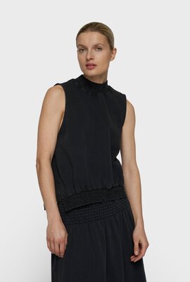 10Days Smocked Top Schwarz