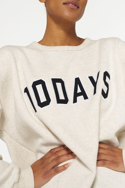 10Days Soft white melee Der Statement-Pullover