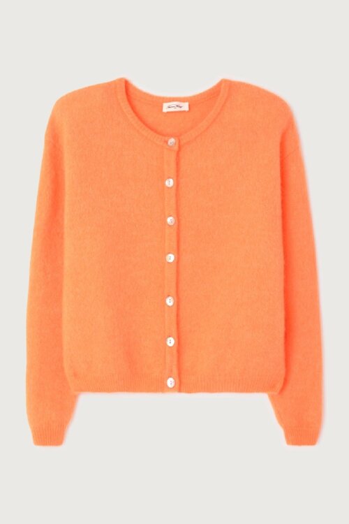 American Vintage Orangene Strickjacke