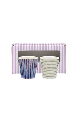 Anna & Nina Stripe Affair Coffe Cup Set 2