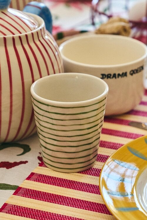 Anna & Nina Stripe Affair Coffe Cup Set 2