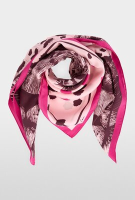 Marc Cain Schal Print Bordeauxrot
