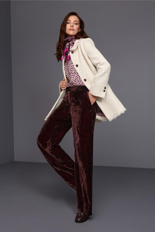 Marc Cain Schal Print Bordeauxrot