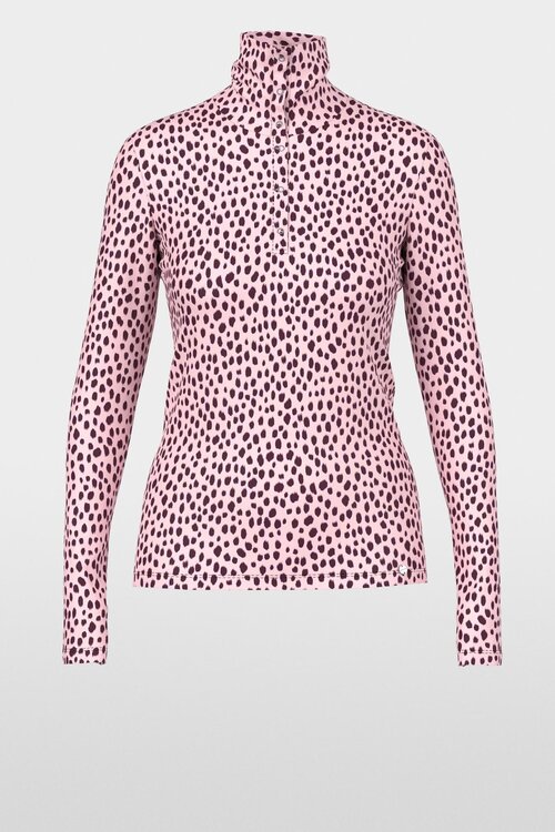Marc Cain T-Shirt mit Stehkragen rosa