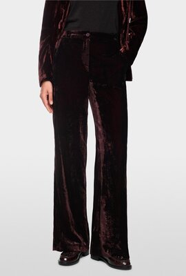 Marc Cain Velours-Hose bordeauxrot