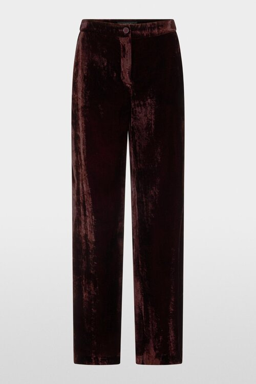 Marc Cain Velours-Hose bordeauxrot