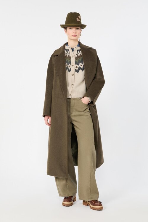 Max Mara Weekend Wide Leg Hose Khaki