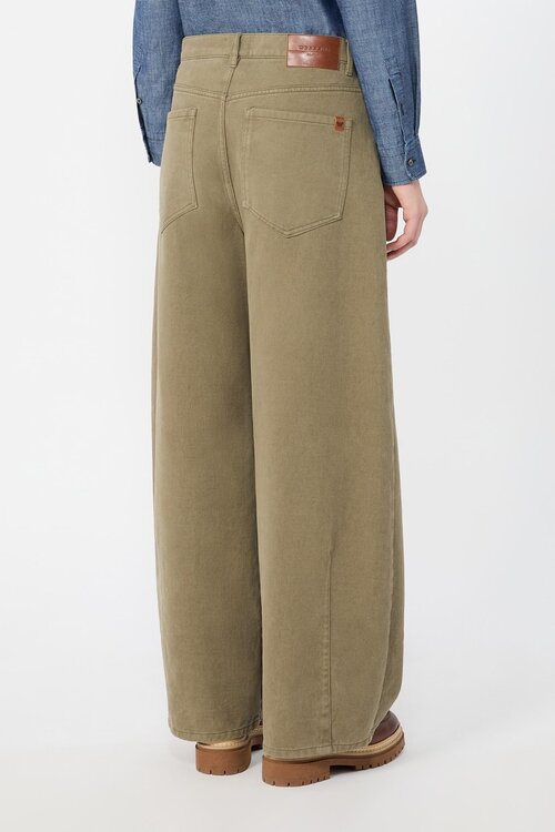 Max Mara Weekend Wide Leg Hose Khaki