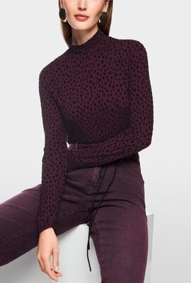 Marc Cain Shirt mit bordeauxrot