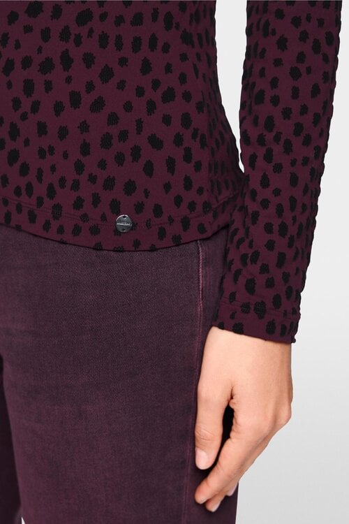 Marc Cain Shirt mit bordeauxrot